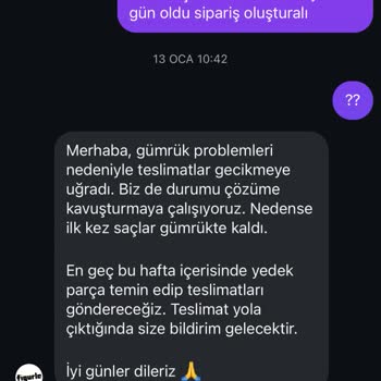 Sipariş Gecikmesi Ve İletişim Sorunları