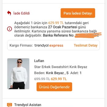 Lufian Mağazasının İade Sürecindeki Tutarsızlık