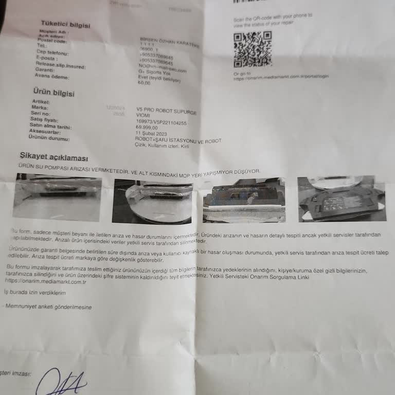 Garanti Kapsamında Çözülmeyen Sorun Ve Müşteri Hizmetleri Memnuniyetsizliği