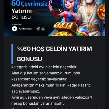 Primebahis Bonus Kuralları Ve Çekim Sorunu