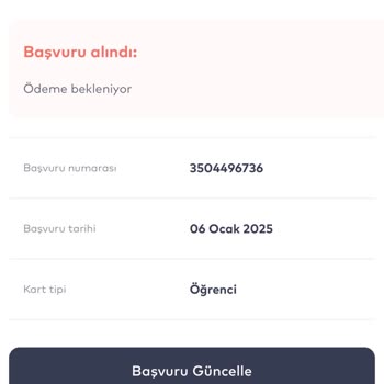 Öğrenci Kartı Başvurusunda Çözülemeyen Sorun