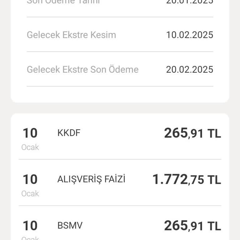 Yüksek Alışveriş Faizi Ve Kesintiler