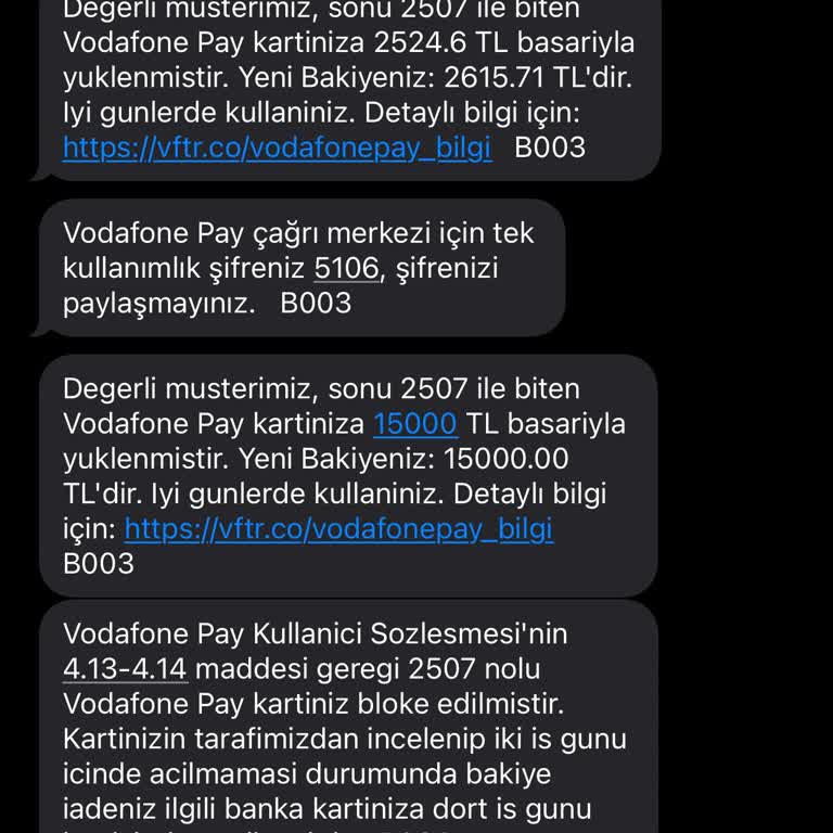 Vodafone Pay'de Blokaj Sorunu: Paramı Kullanamıyorum!