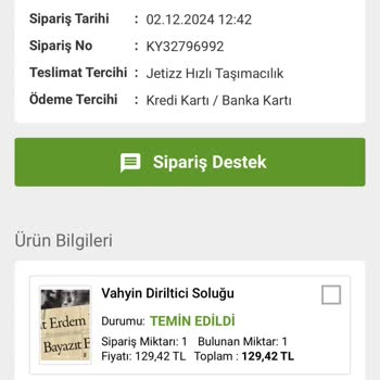 Kargo İadesi Yapıldı Ama Ücret İadesi Gerçekleşmedi