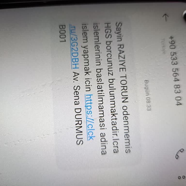 Kimlik Bilgilerimle Yapılan Sahte HGS Borç İddiası