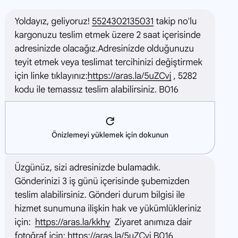 Aras Kargo'nun Teslimat Sorunu Ve Yanıltıcı Mesajları