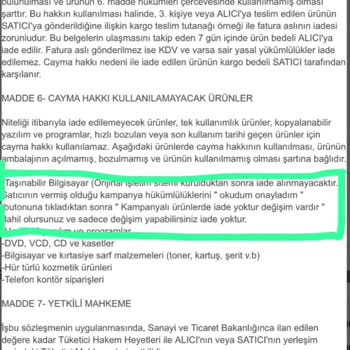 Yasalara Aykırı Sözleşme Ve Zorla Para İadesi