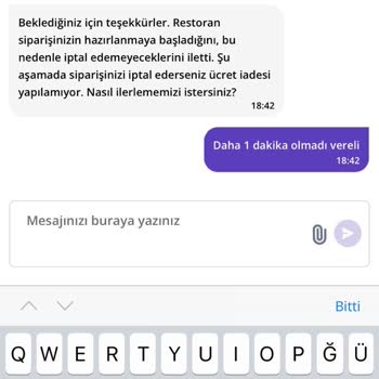 Yanlış Sipariş İptal Edilemiyor: Getir Destek Hayal Kırıklığı