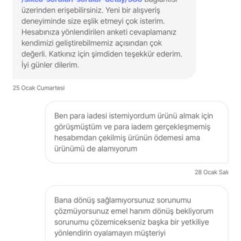 Yanlış İade İşlemi Ve Müşteri Hizmetleri Sorunu