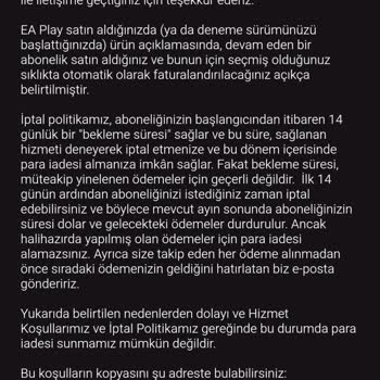 Otomatik Yenileme Sonrası İade Sorunu Ve Hesap Askıya Alınması