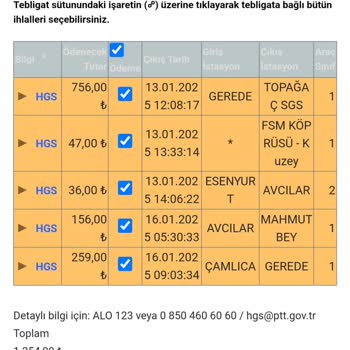 HGS Ödemesi Yapılmasına Rağmen Sistem Üzerinde Görünmüyor