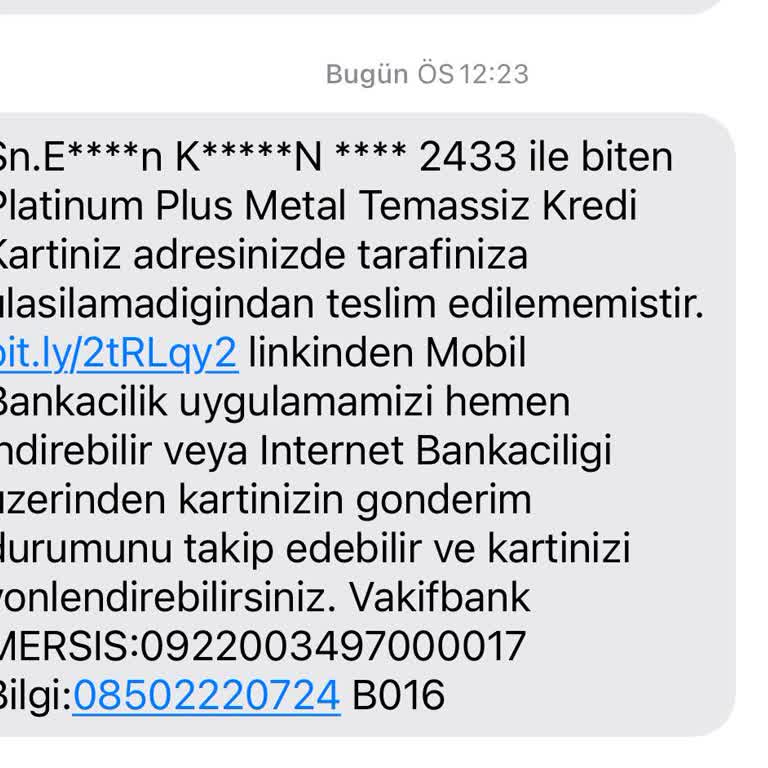 Kayıp Kartımın Teslimatındaki Anlamsız Gecikme