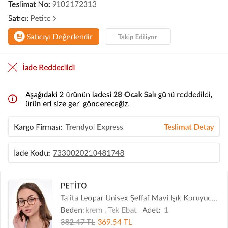 Yanlış Ürün İadesi Nedeniyle Mağduriyet Yaşıyorum