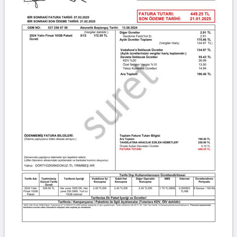 Vodafone Fatura Şoku: Haksız Üyelik Ücreti