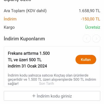 Koçtaş Kupon Hatası: İndirim Kodum Çalışmıyor