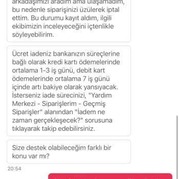 Yemeksepeti Market Sipariş İptal Sorunu