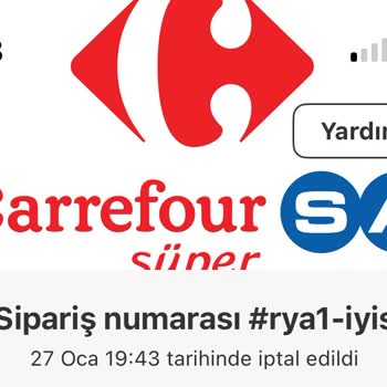 Yemeksepeti Market Sipariş İptal Sorunu