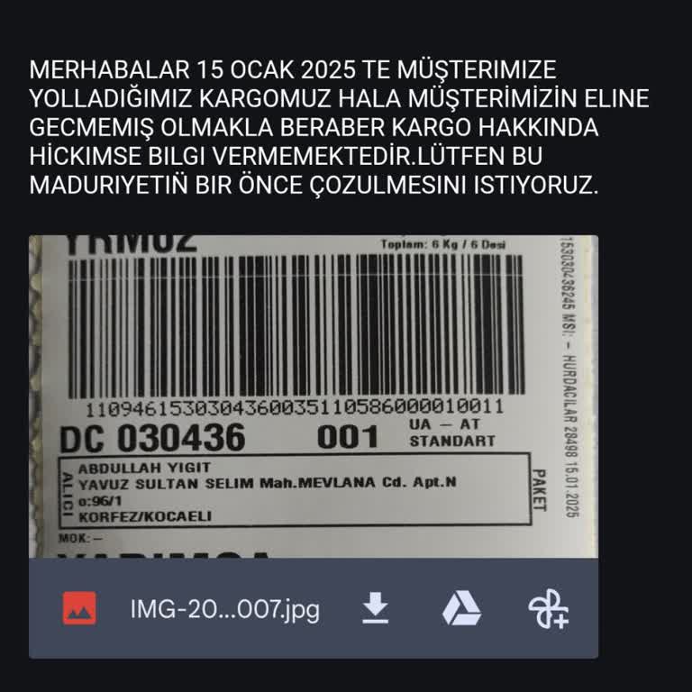 Kargo Teslimatında Yaşanan Gecikme Ve Mağduriyet