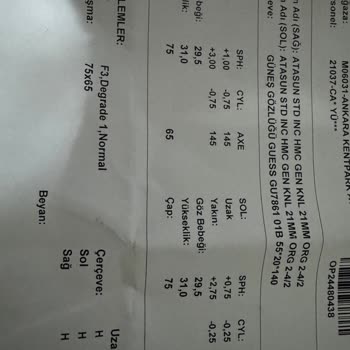 Atasun Optik'te Yanlış Gözlük Ve Kayıp Değişim Hakkı