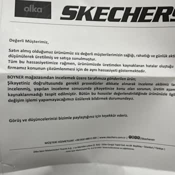 Skechers Ayakkabıda Kalite Sorunu
