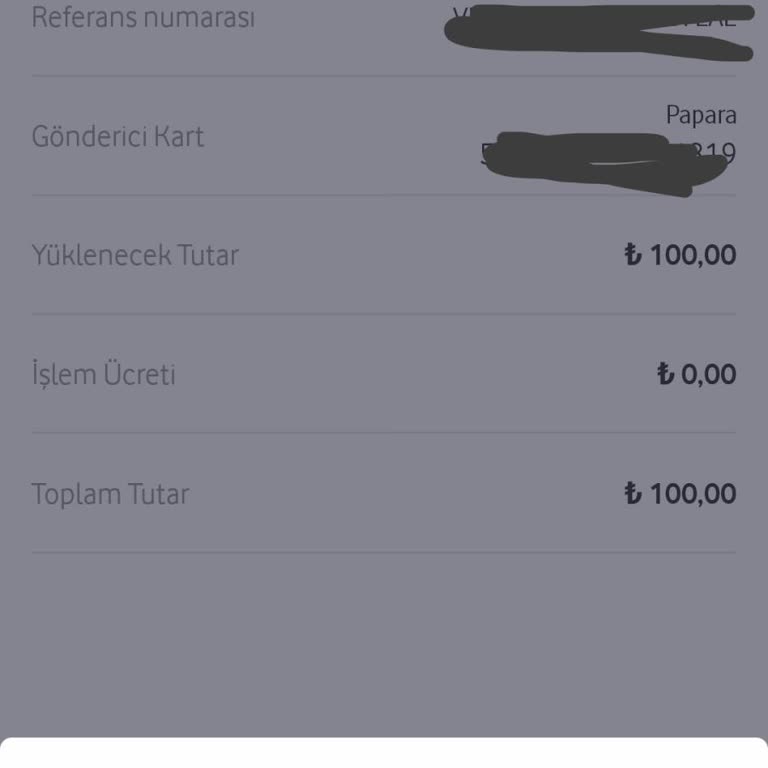 Vodafone Pay Cüzdanında Kalan 100 TL Sorunu