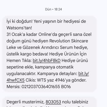 Doğum Günü Hediyesi Kampanyası Ve İptal Edilen Siparişler