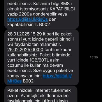 Turkcell İnternet Paketim Aniden Sıfırlandı: Mağduriyetim Giderilsin!