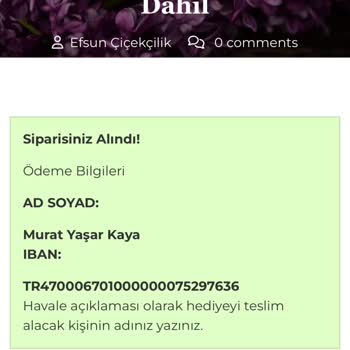 Çiçek Siparişim Teslim Edilmedi