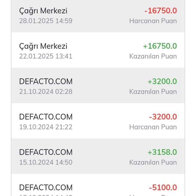 DeFacto Gift Puanlarının Aniden Silinmesi