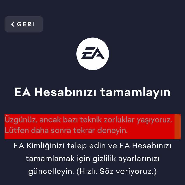 Üyelik Oluşturma Sorunu Ve Oyun Erişimi