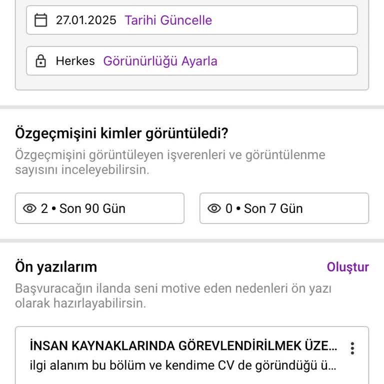 Kariyer.net'te CV Görüntülenme Sorunu Ve Gereksiz Bildirimler