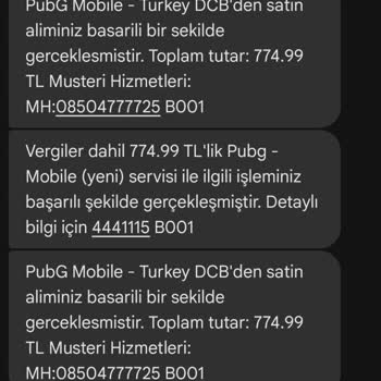PUBG Mobile Üzerinden Onaysız İşlem Ve İade Talebi