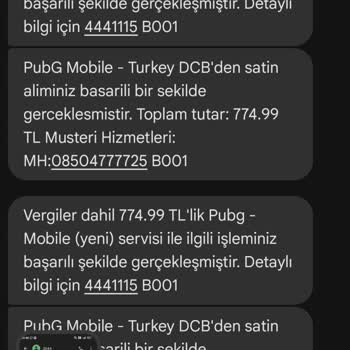 PUBG Mobile Üzerinden Onaysız İşlem Ve İade Talebi