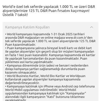 D&R Mağazasında Kullanılamayan Puanlar Sorunu