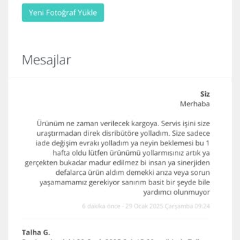 Sinerji Bilgisayar'da İade Süreci Sorunu
