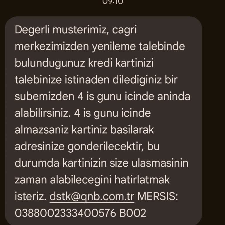 QNB Bankası'nın Yanıltıcı Kredi Kartı Hizmeti