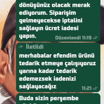 Sipariş İptali Ve İade Talebine Cevap Alamıyorum
