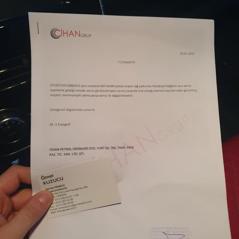 Renault Servisinde Hasar Ve İletişim Sorunu