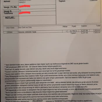 Teslim Edilmeyen Yatak Ve Yanıltıcı Satış Taktikleri