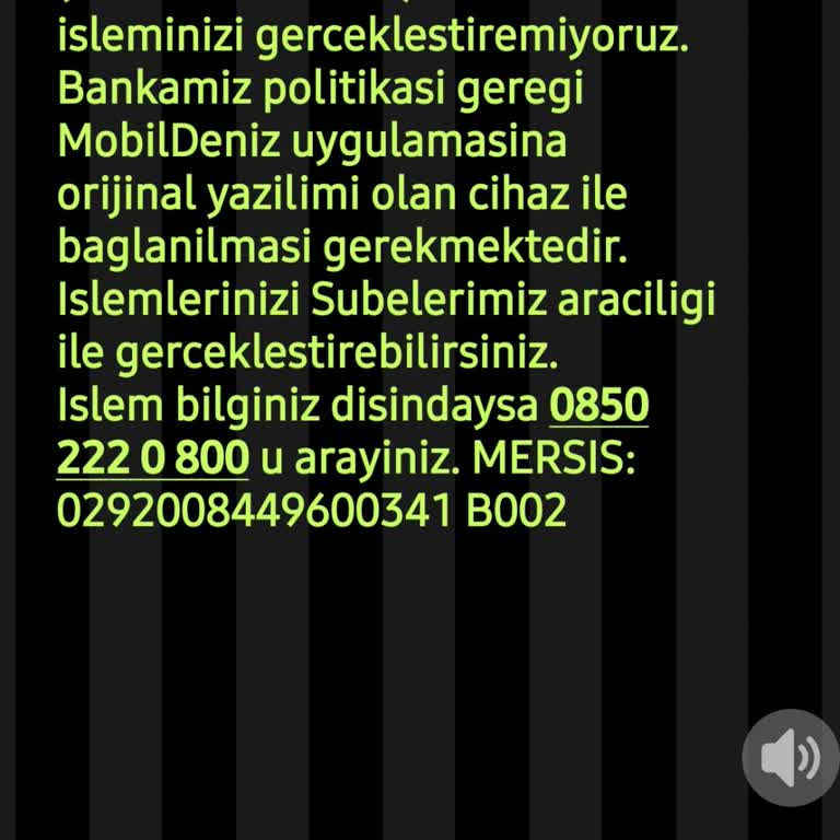 Denizbank Mobil Uygulamada Kredi Kartı Ödeme Sorunu