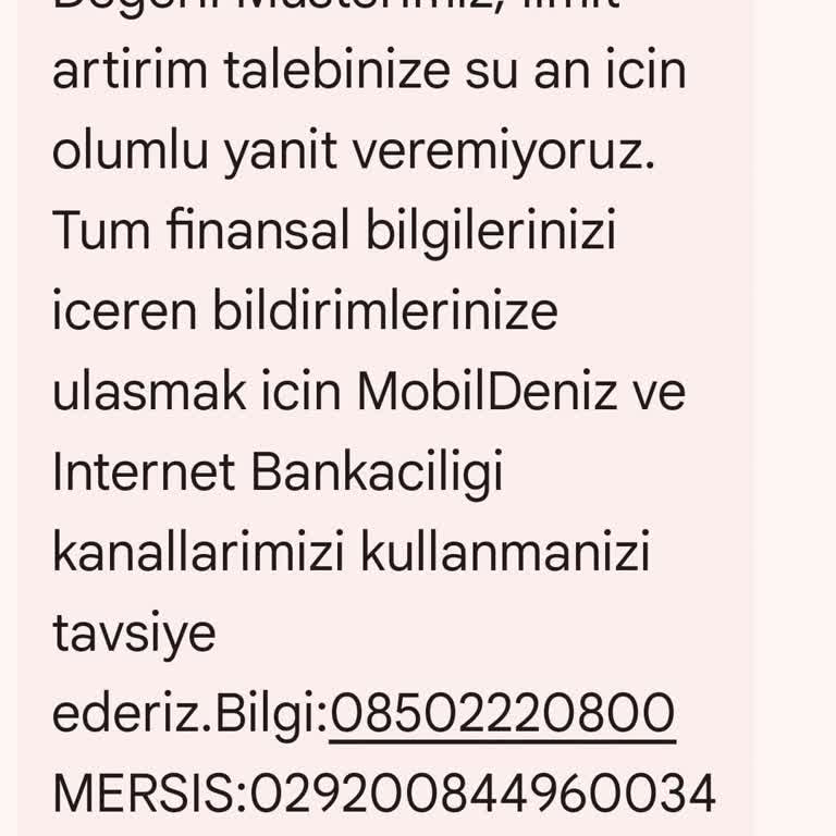 Kredi Kartı Limit Artışı Talebine Sürekli Ret
