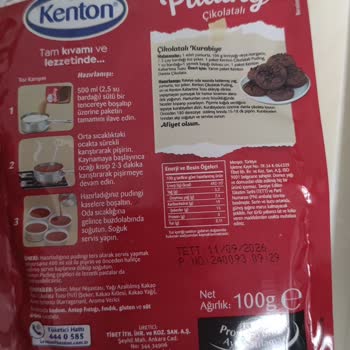 Kenton Pudingde Yanık Plastik Kokusu