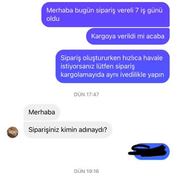 Nur Official'dan Sipariş Sonrası İletişim Sorunu