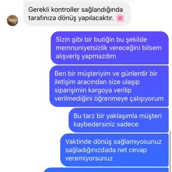 Nur Official'dan Sipariş Sonrası İletişim Sorunu