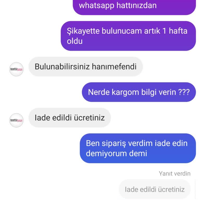 Teslimat Sorunu Ve İletişim Eksikliği