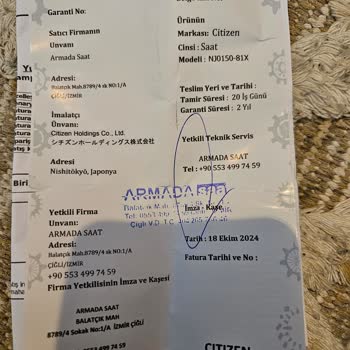 Satın Alınan Saatin Çalışmaması Ve Kötü Müşteri Hizmetleri