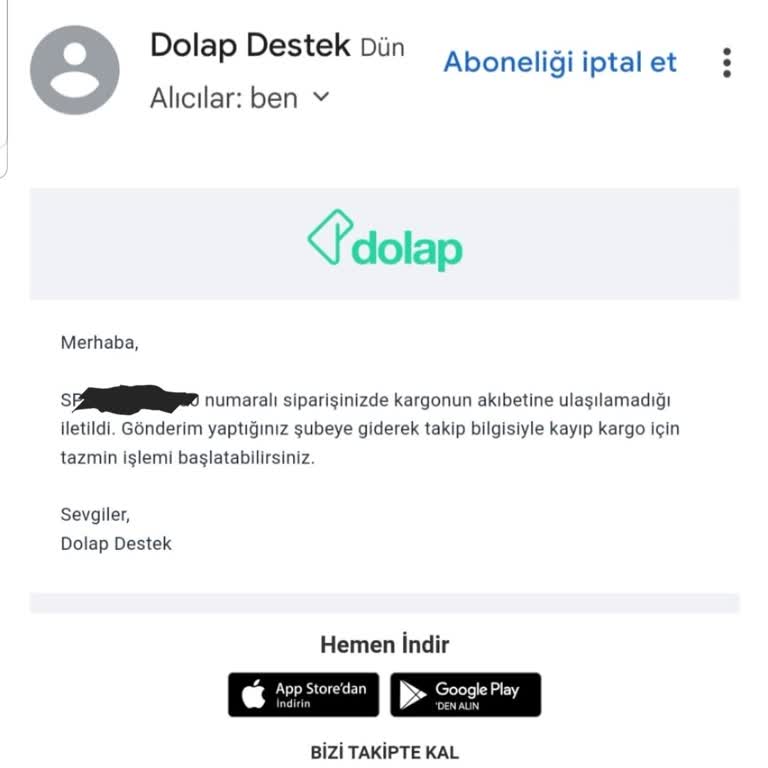 Sorumluluk Alınmayan Kargo Süreci