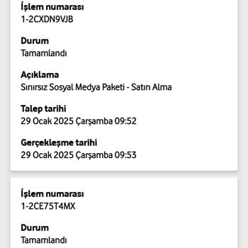 Vodafone Ek Paket Süresi Tanımlanmama Şikayeti