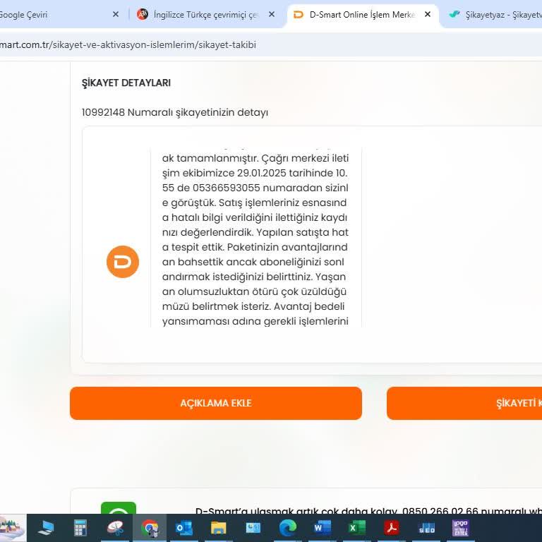 D-Smart Fatura Uyumsuzluğu Ve Yanıltıcı Bilgilendirme Sorunu