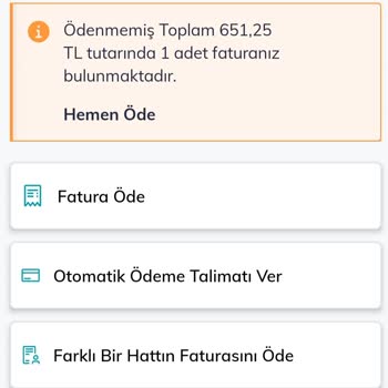 Türk Telekom Mobil Uygulaması Fatura Hatası